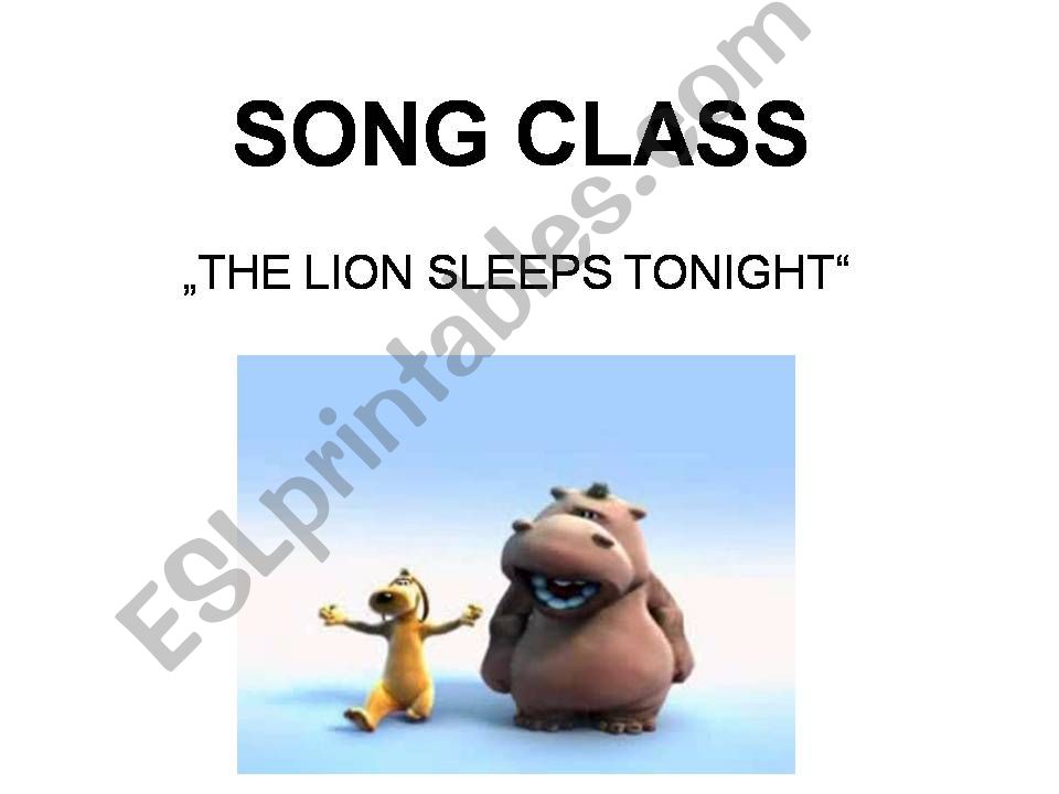 Song and dance class - Lion sleeps tonight