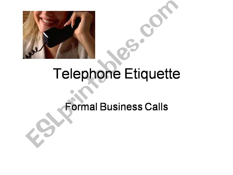 Telephone Etiquette - Business English