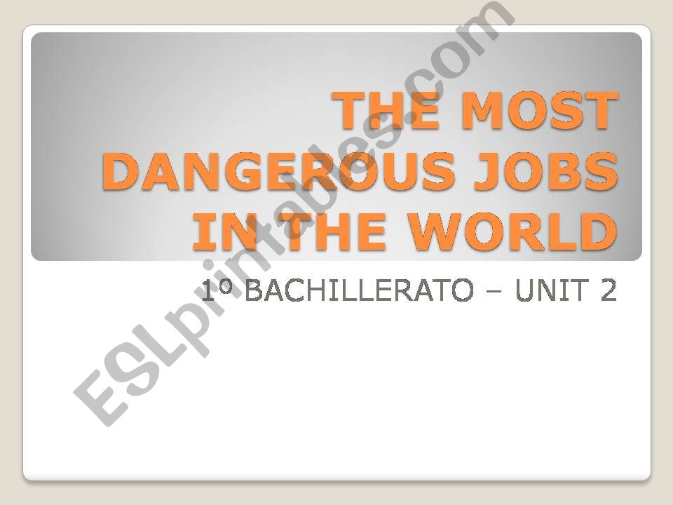 THE TOP TEN DANGEROUS JOBS AROUND THE WORLD NOWADAYS