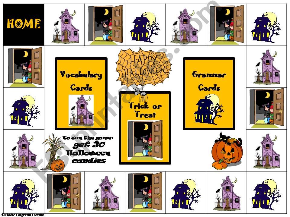 Halloween board game - part 1 powerpoint