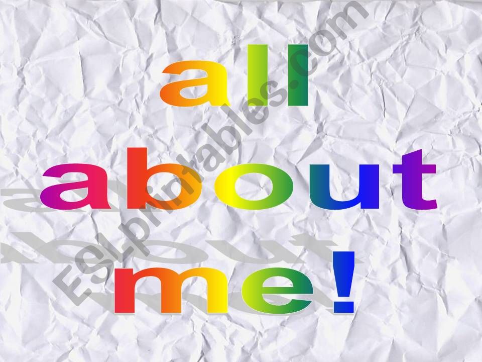 All about me powerpoint