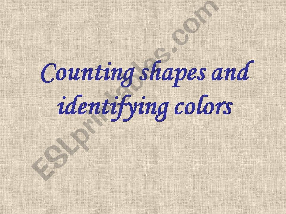 Identifying Shapes and Colors powerpoint