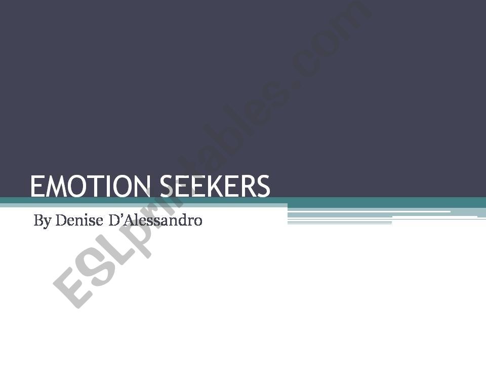 emotion seekers powerpoint