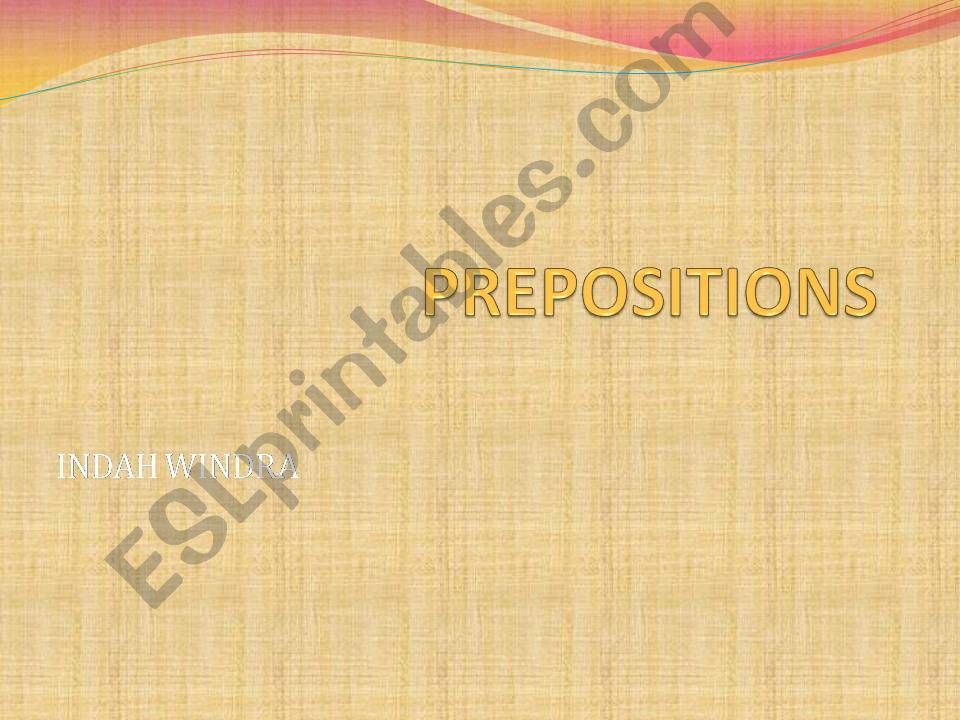 PREPOSITION powerpoint