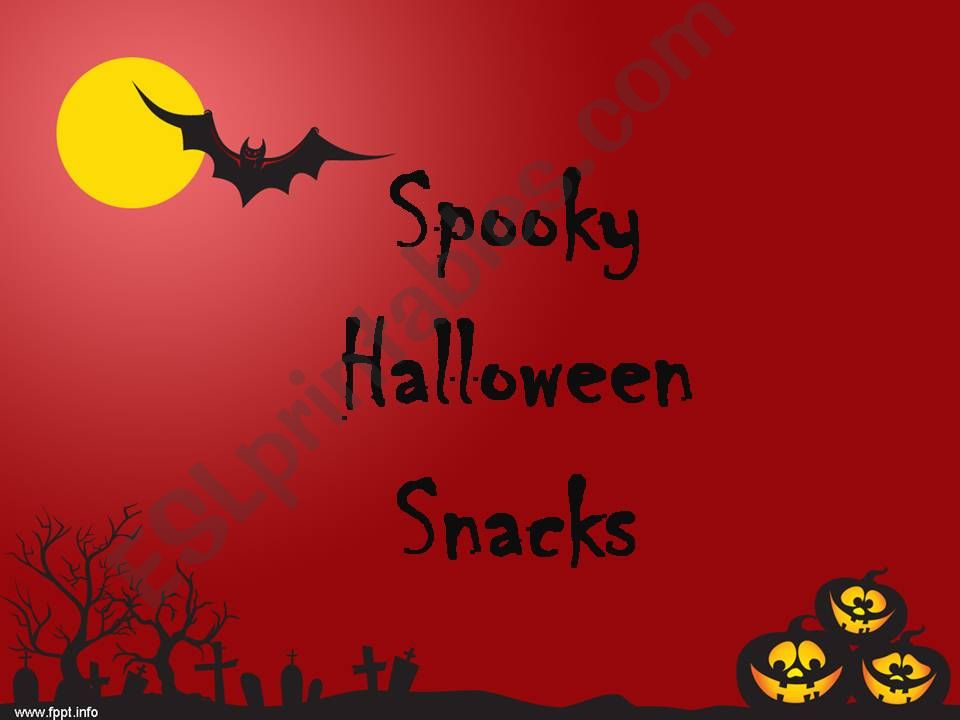 Spooky Halloween Snacks powerpoint
