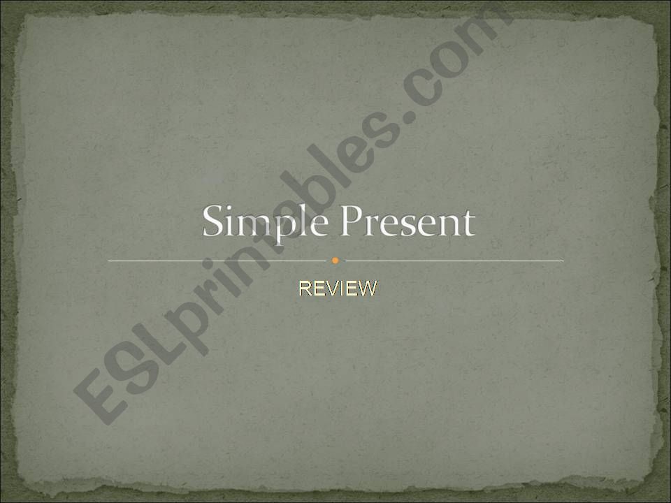 Simple Present Review powerpoint