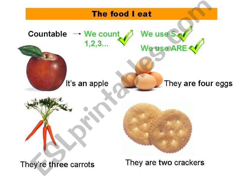 Food count and uncount powerpoint