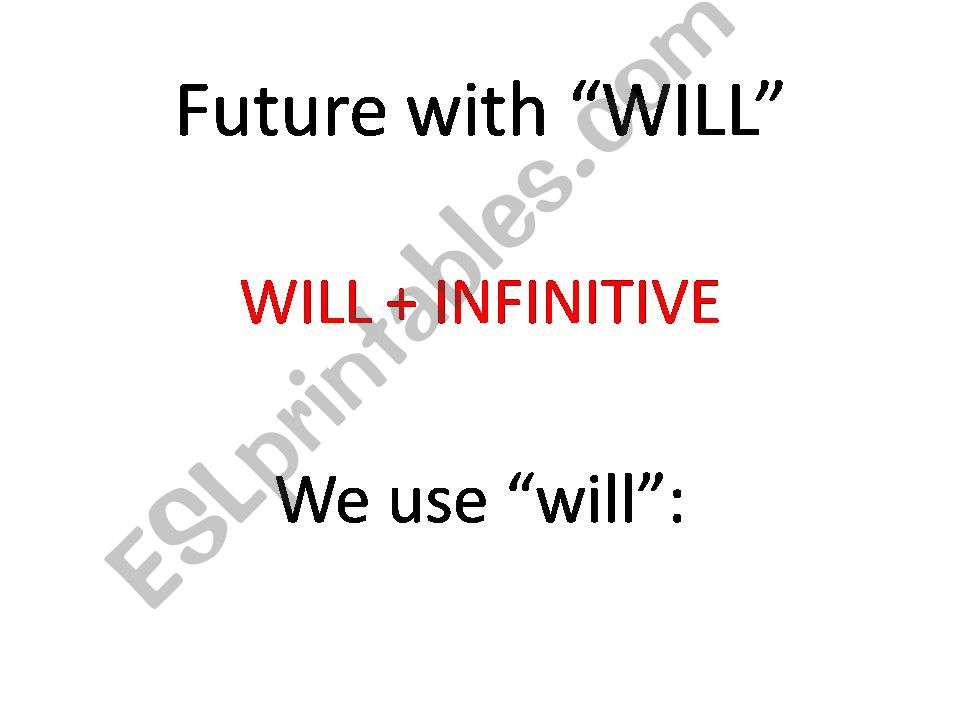 Will vs. Going to powerpoint