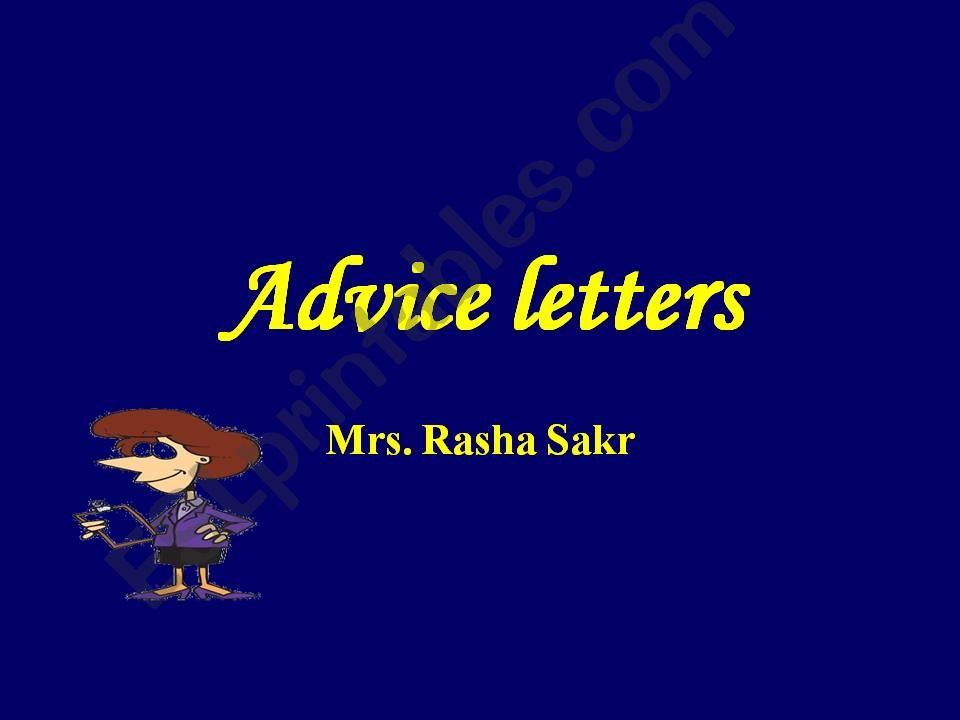 Letter of Advice powerpoint