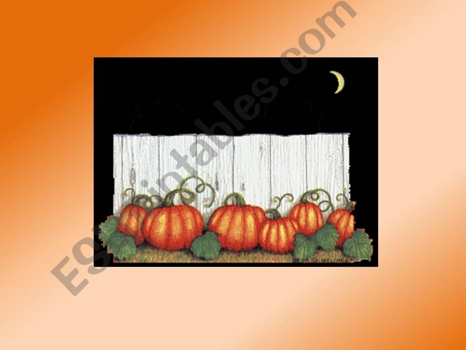 Halloween vocabulary and song powerpoint
