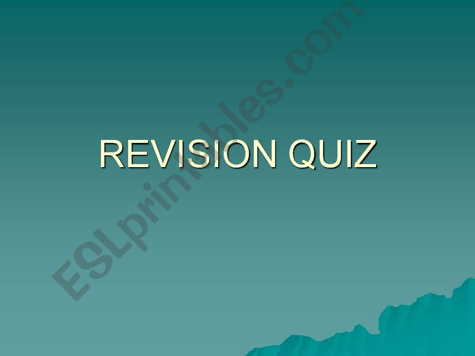 revision quiz for elementary students 