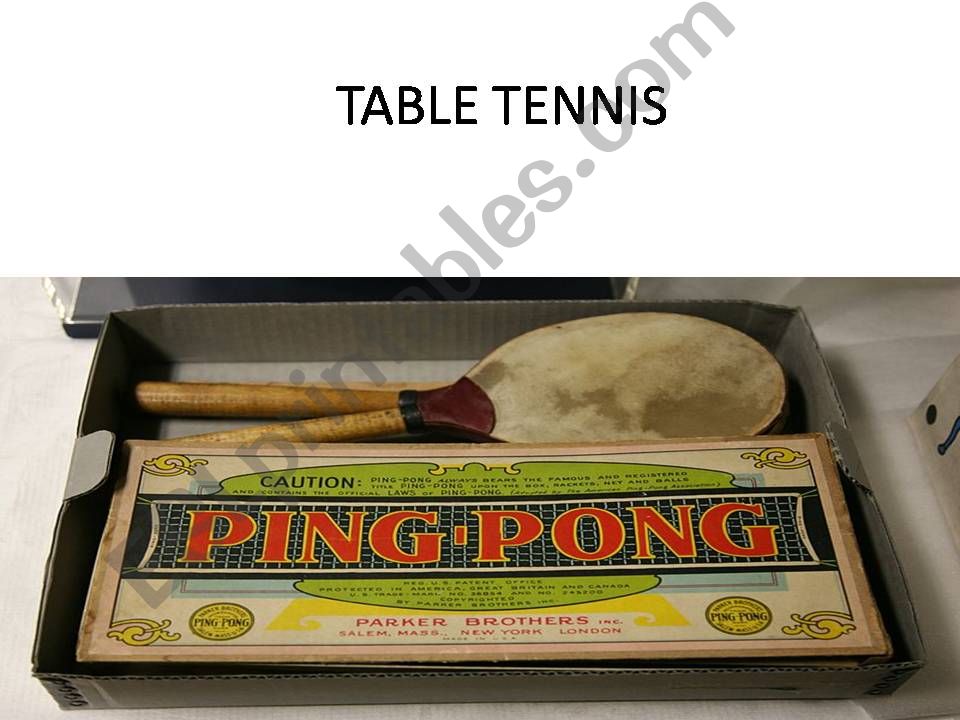 the history of table tennis powerpoint