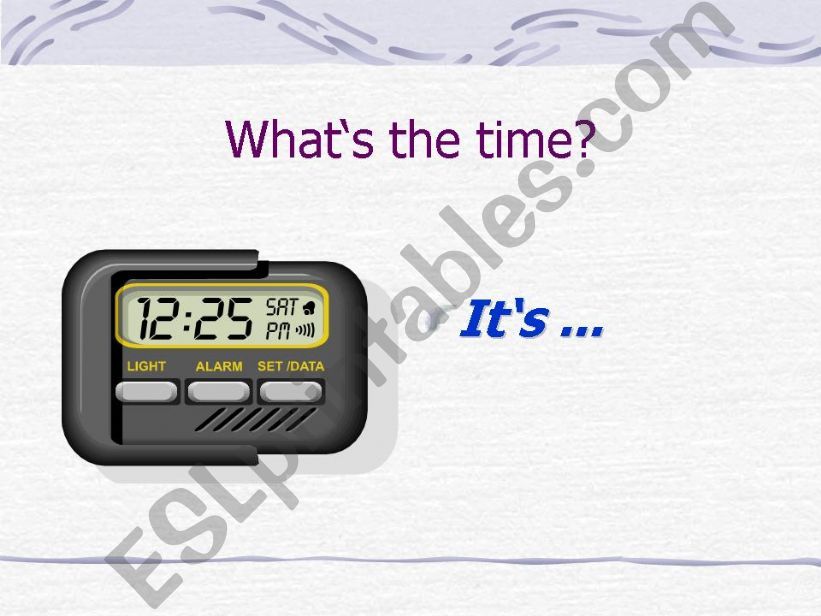 Whats the time? powerpoint