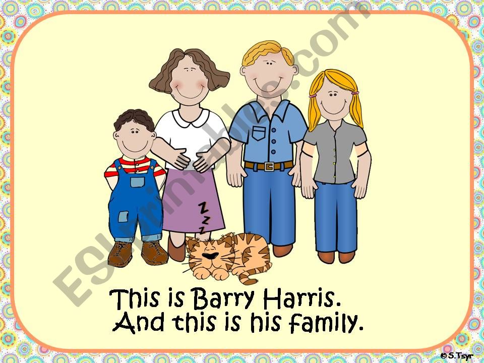 Barrys family (verb to be) powerpoint