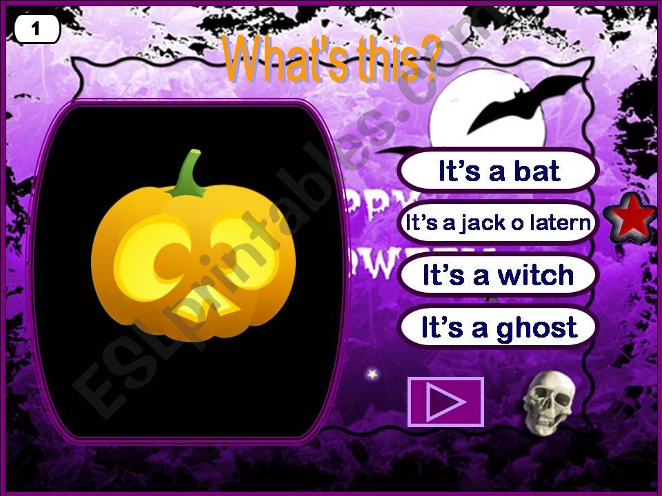 Halloween vocabulary powerpoint