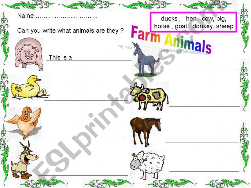 Farm Animals powerpoint