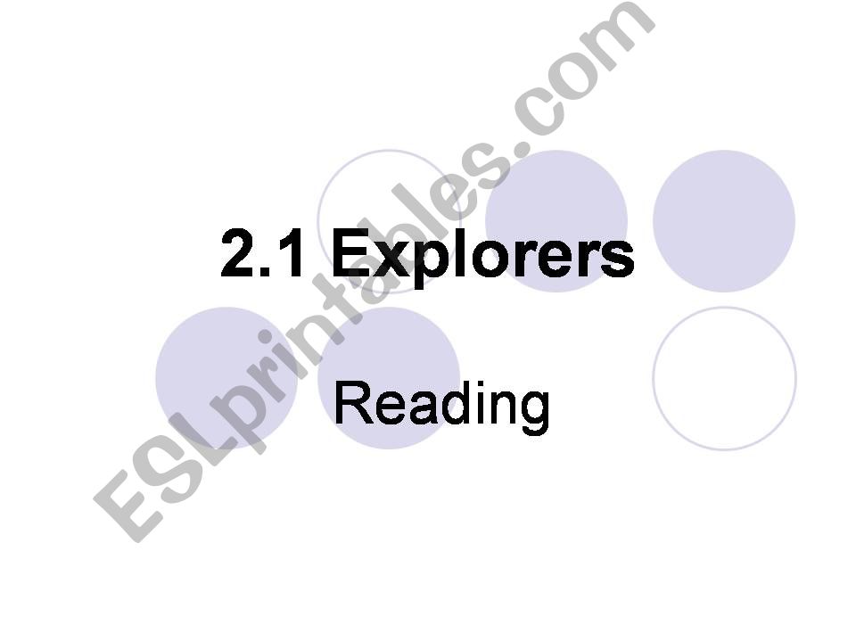 Explorers powerpoint