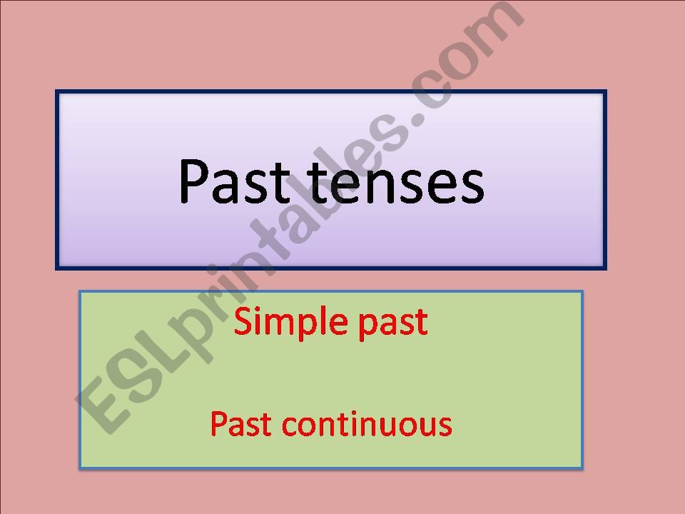 simple past vs past continuous