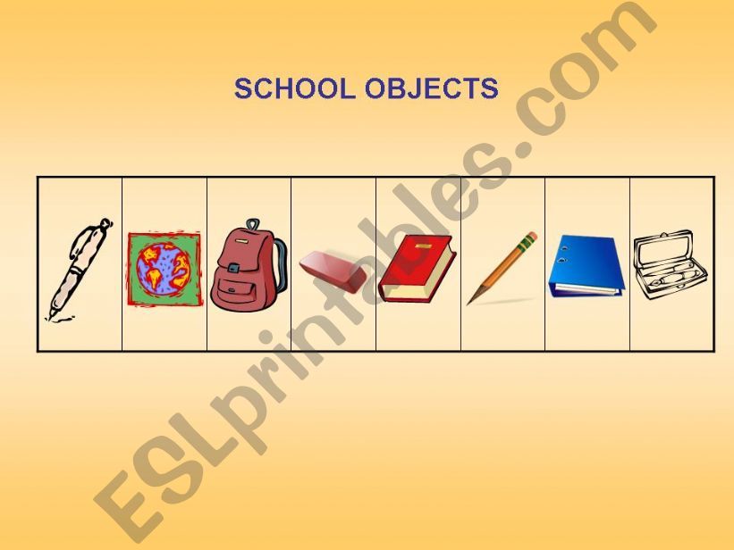 school objects memory game powerpoint