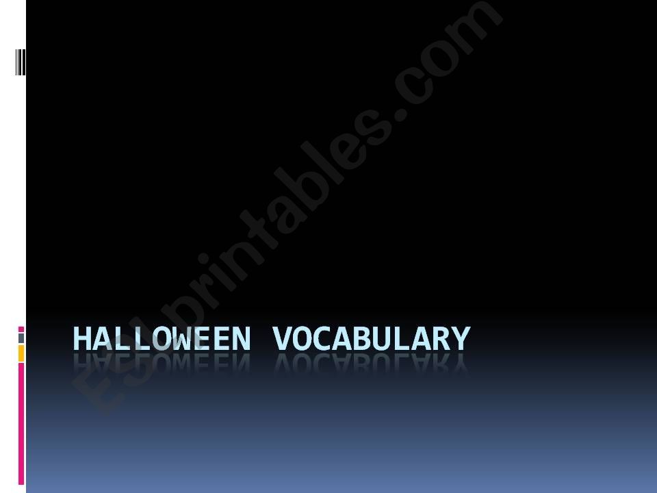 Halloween vocabulary powerpoint