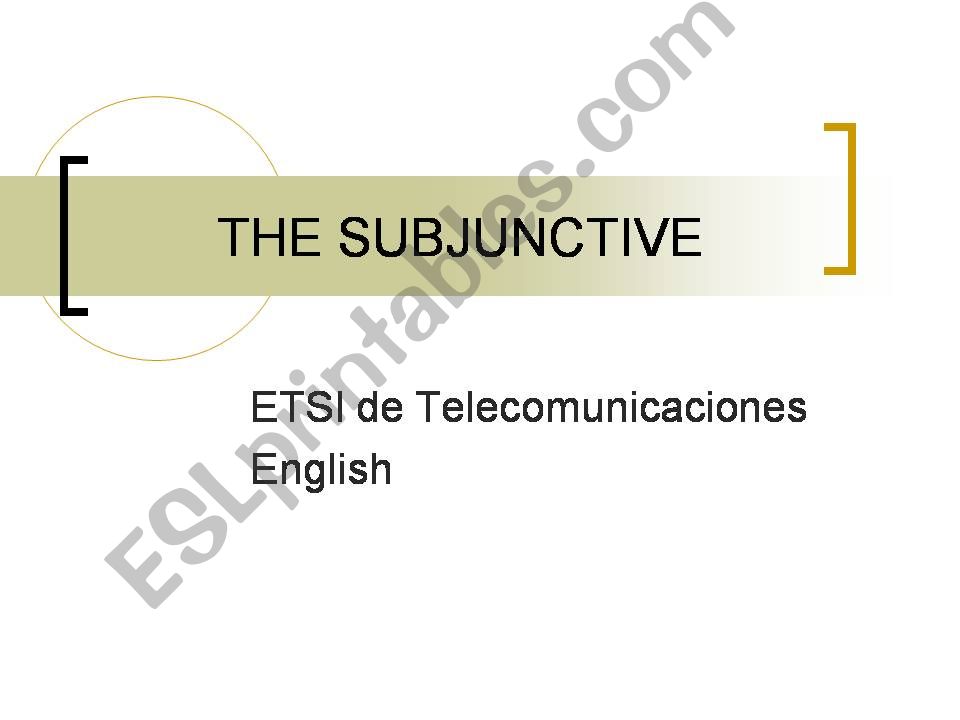 subjunctive powerpoint