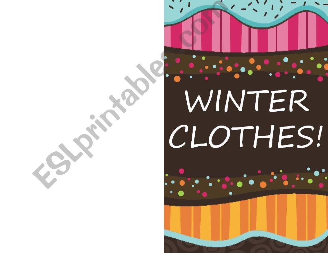 Winter clothes flashcards powerpoint