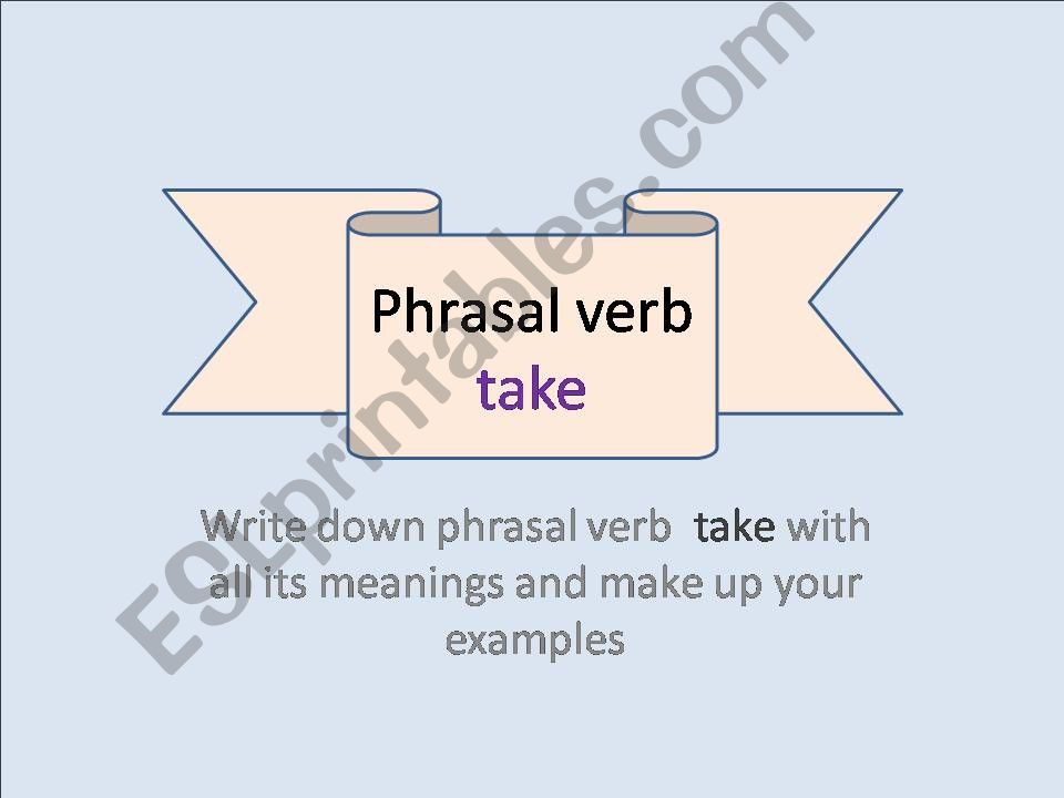 phrasal verb 