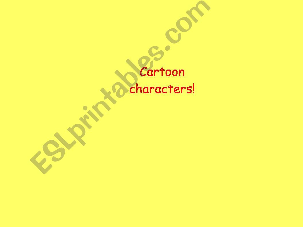 Personalities/ cartoons powerpoint