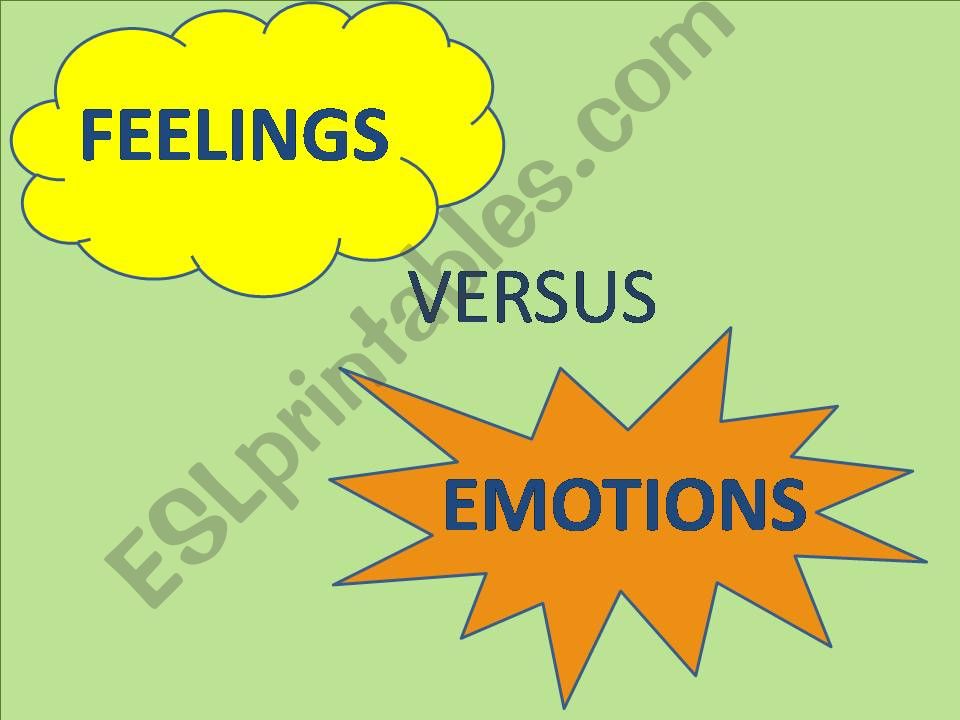 Feelings versus Emotions powerpoint