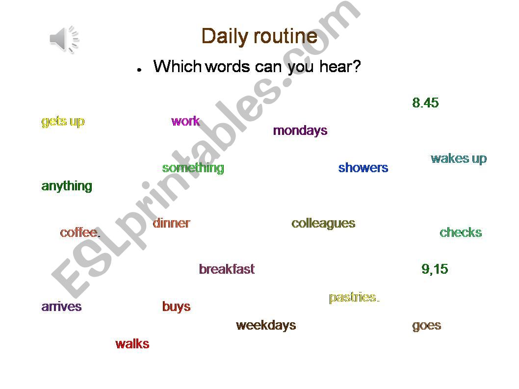 Routines listening powerpoint