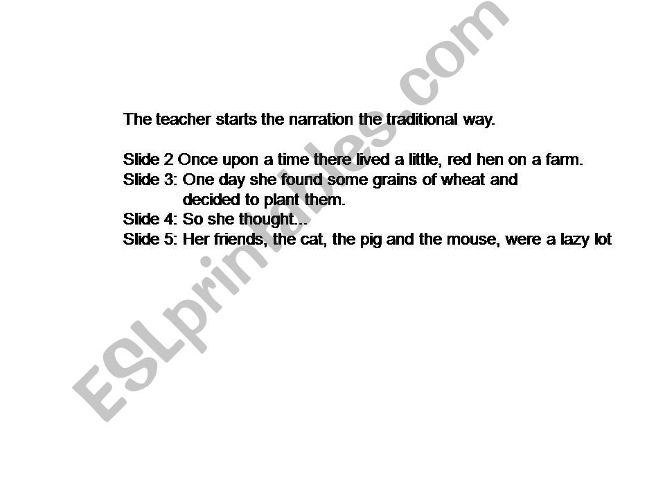 The little red hen powerpoint
