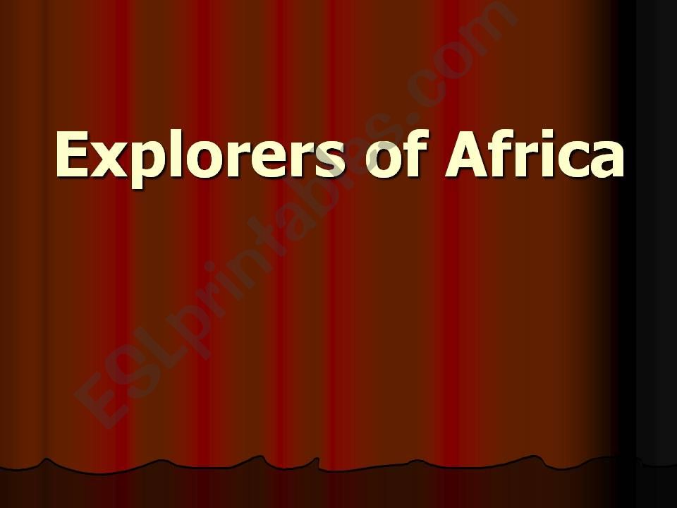 explorers of Africa powerpoint