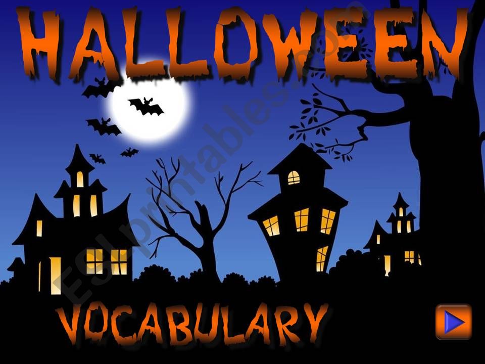 Halloween - vocabulary *with sounds* (1/2)