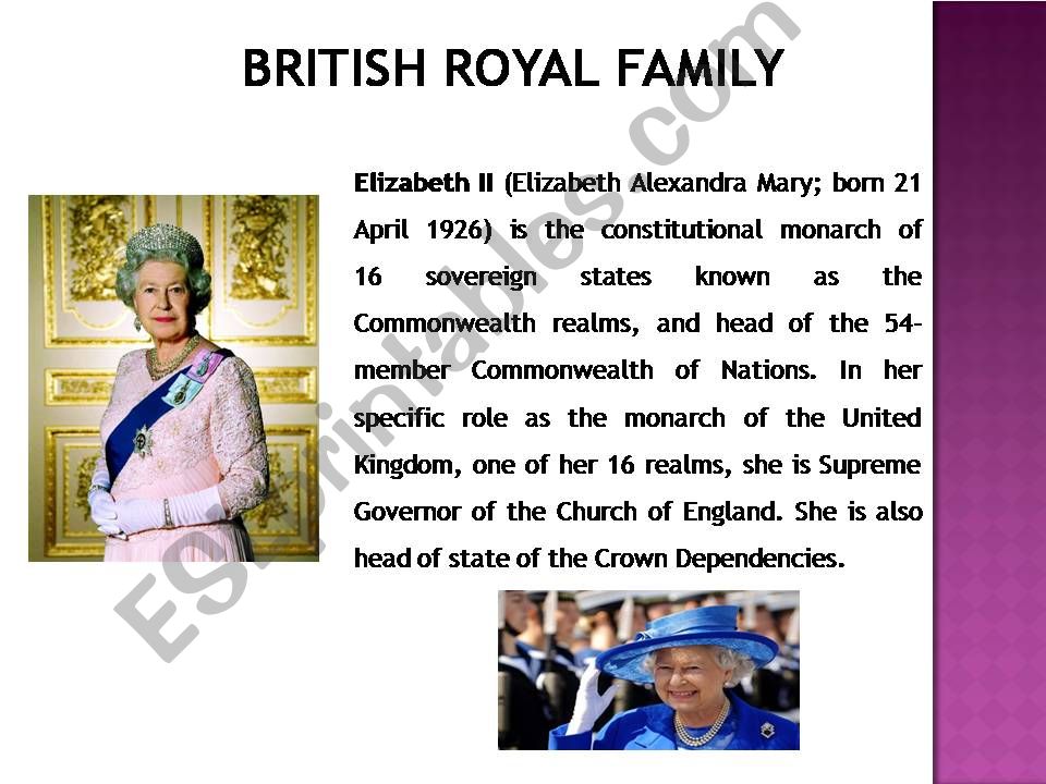 British Royal Family powerpoint