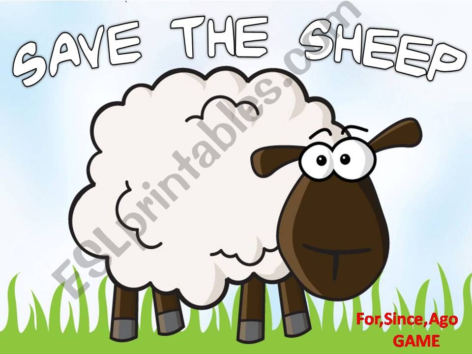 Save the sheep- For,since,ago game