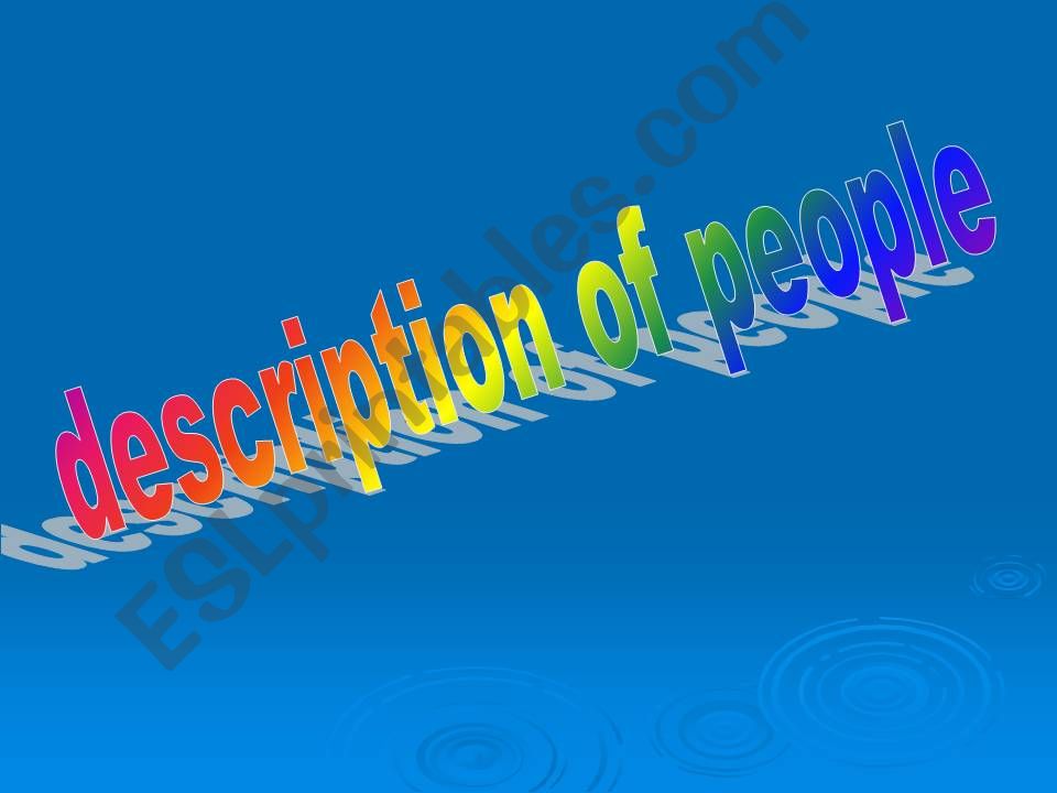 description of people powerpoint