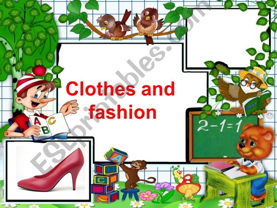 Clothes and fashion powerpoint