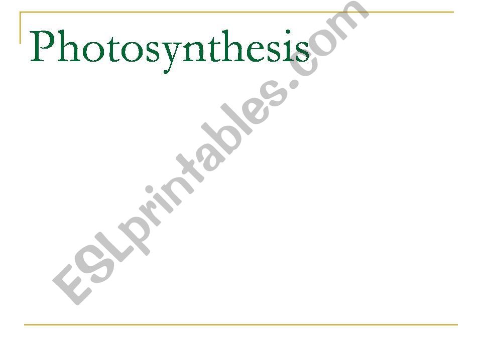 photosynthesis powerpoint