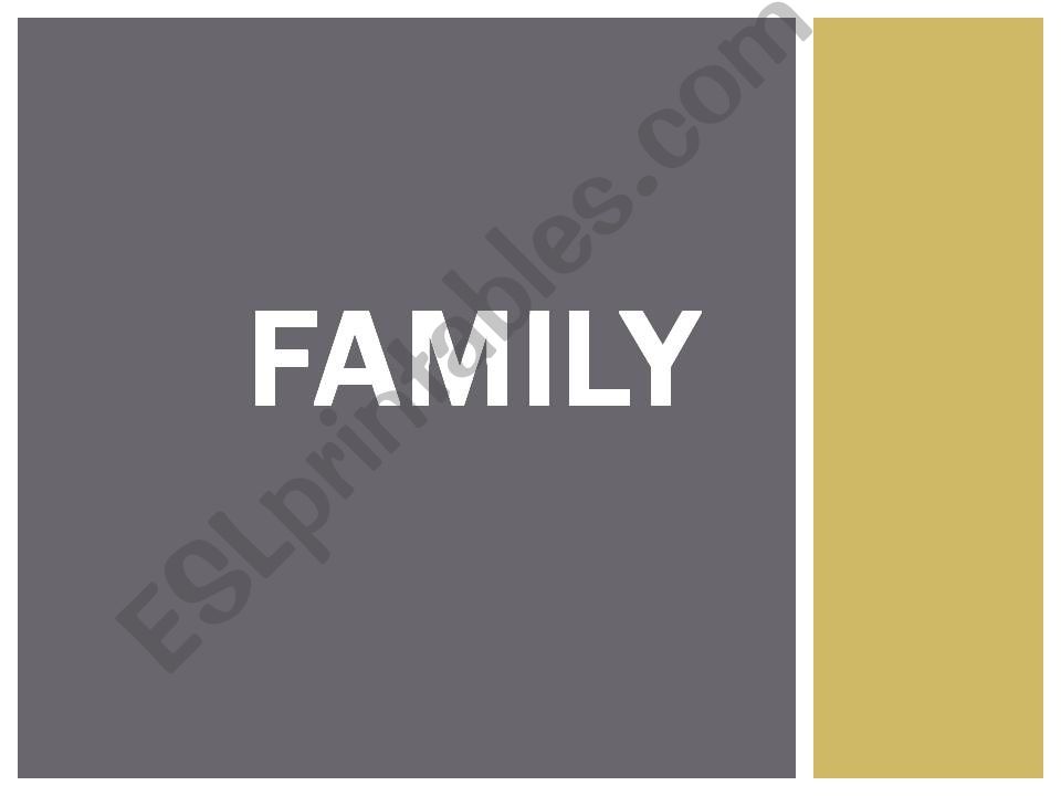 Family - possessives powerpoint