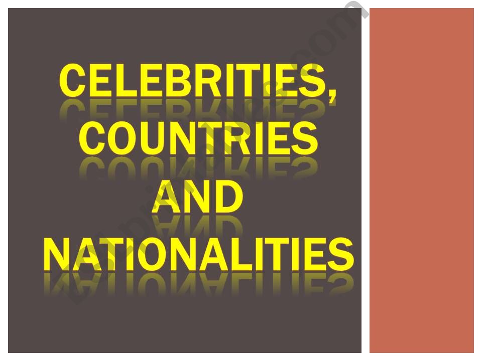 celebrities, countries and nationalities