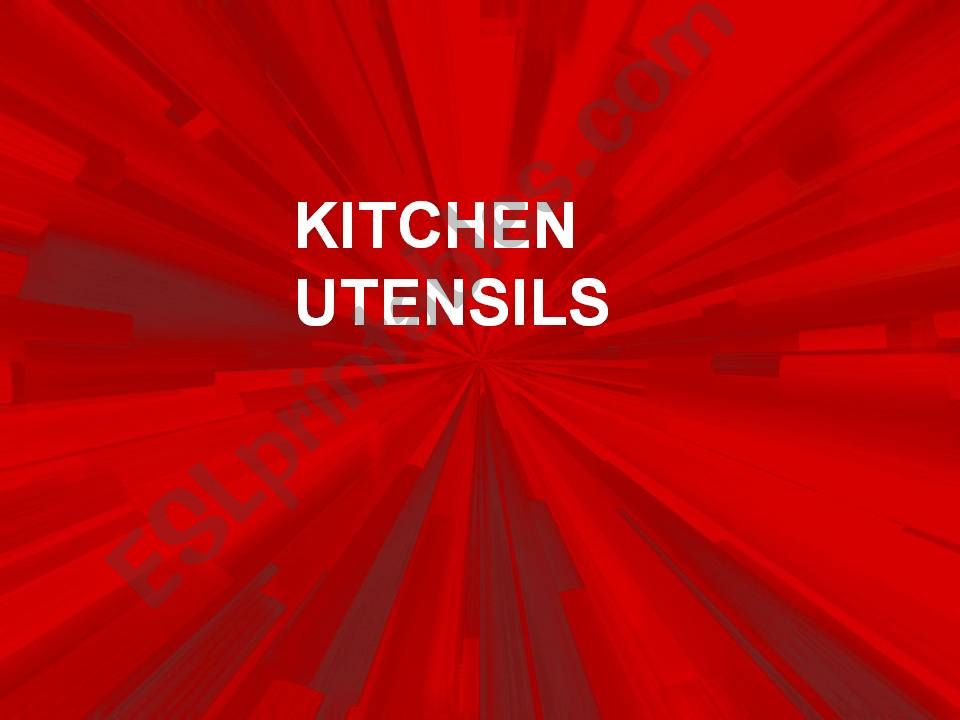 kitchen utensils  powerpoint