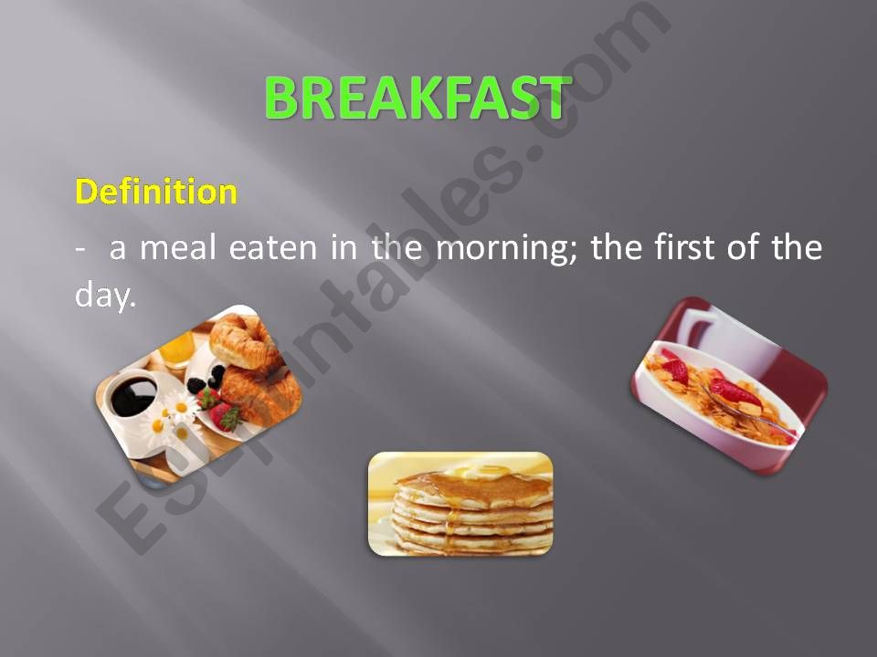 The importance of breakfast powerpoint