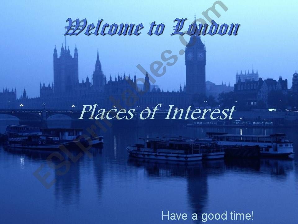 London, Places of Interest powerpoint