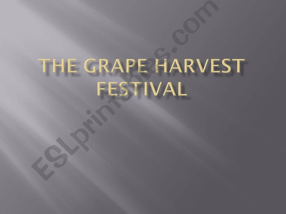 The Grape Festival powerpoint