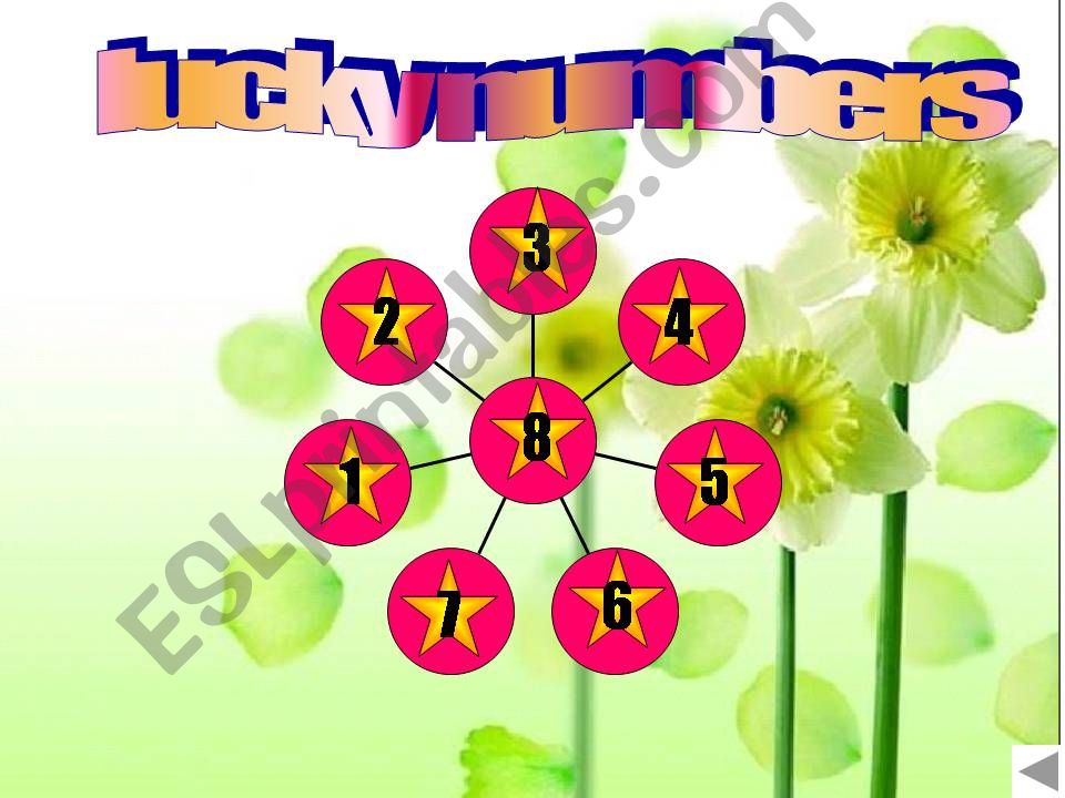 lucky number game for hobbies powerpoint