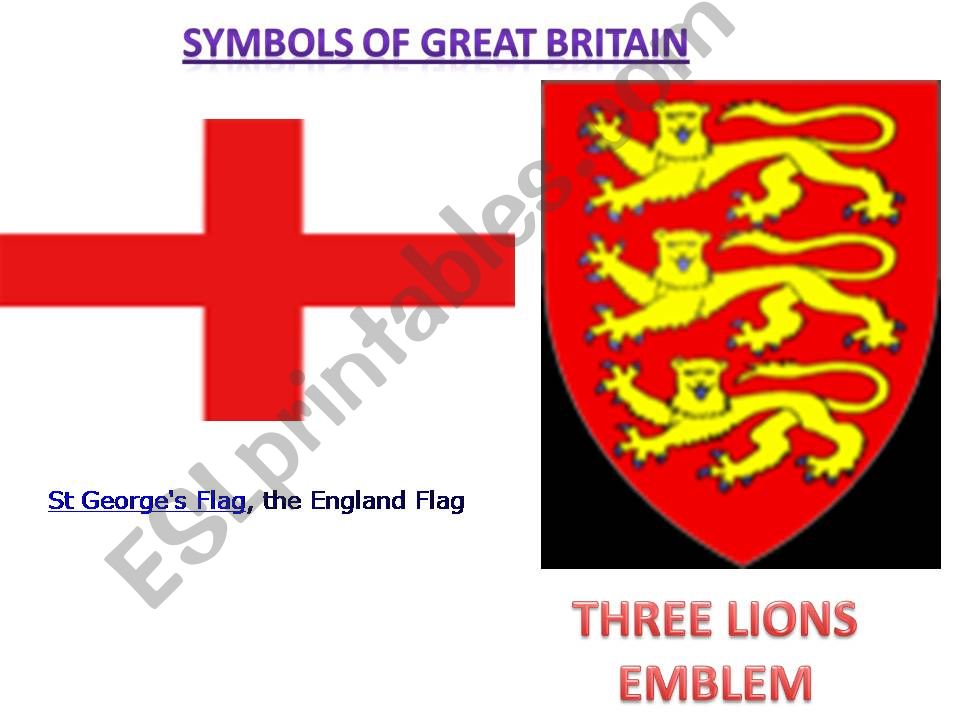 SYMBOLS OF GREAT BRITAIN powerpoint