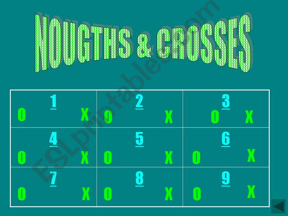 noughts and crosses game  powerpoint