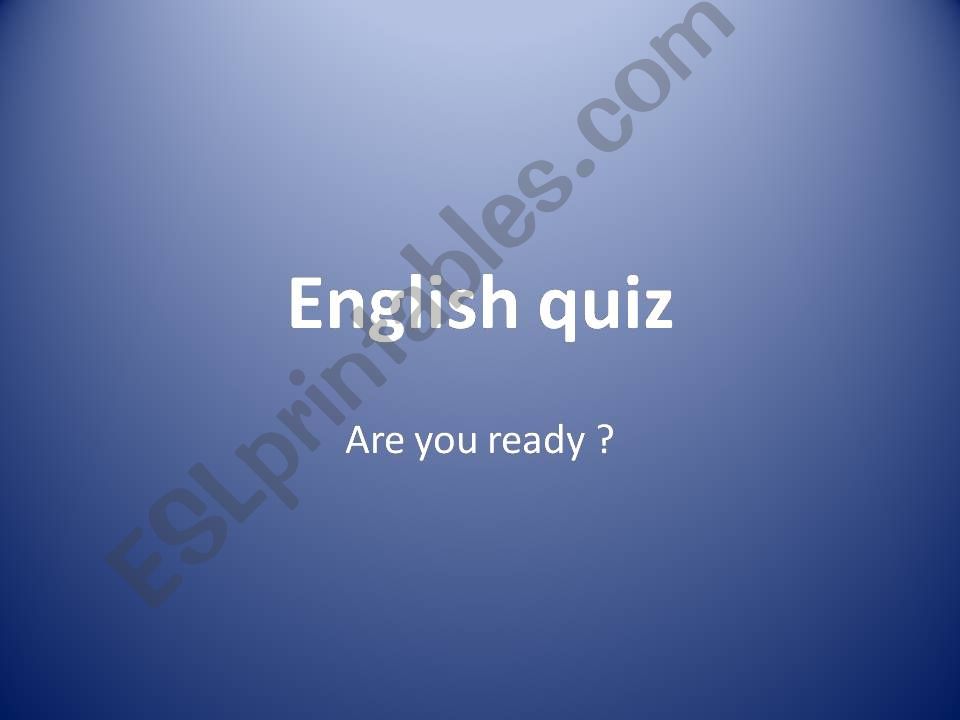 GEneral knowlegde quiz powerpoint