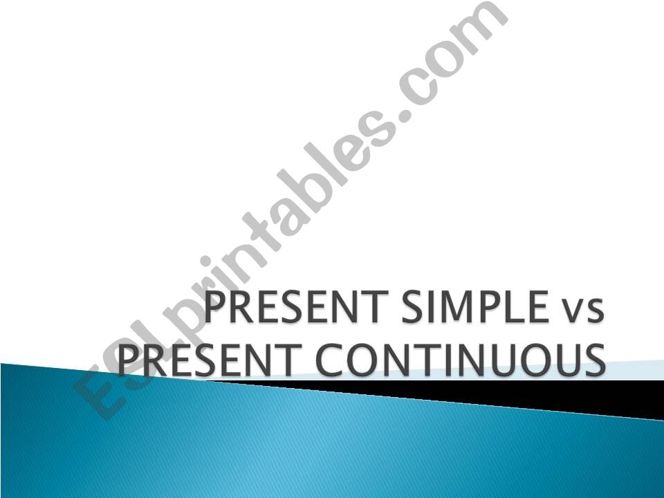 Present simple vs present continuous