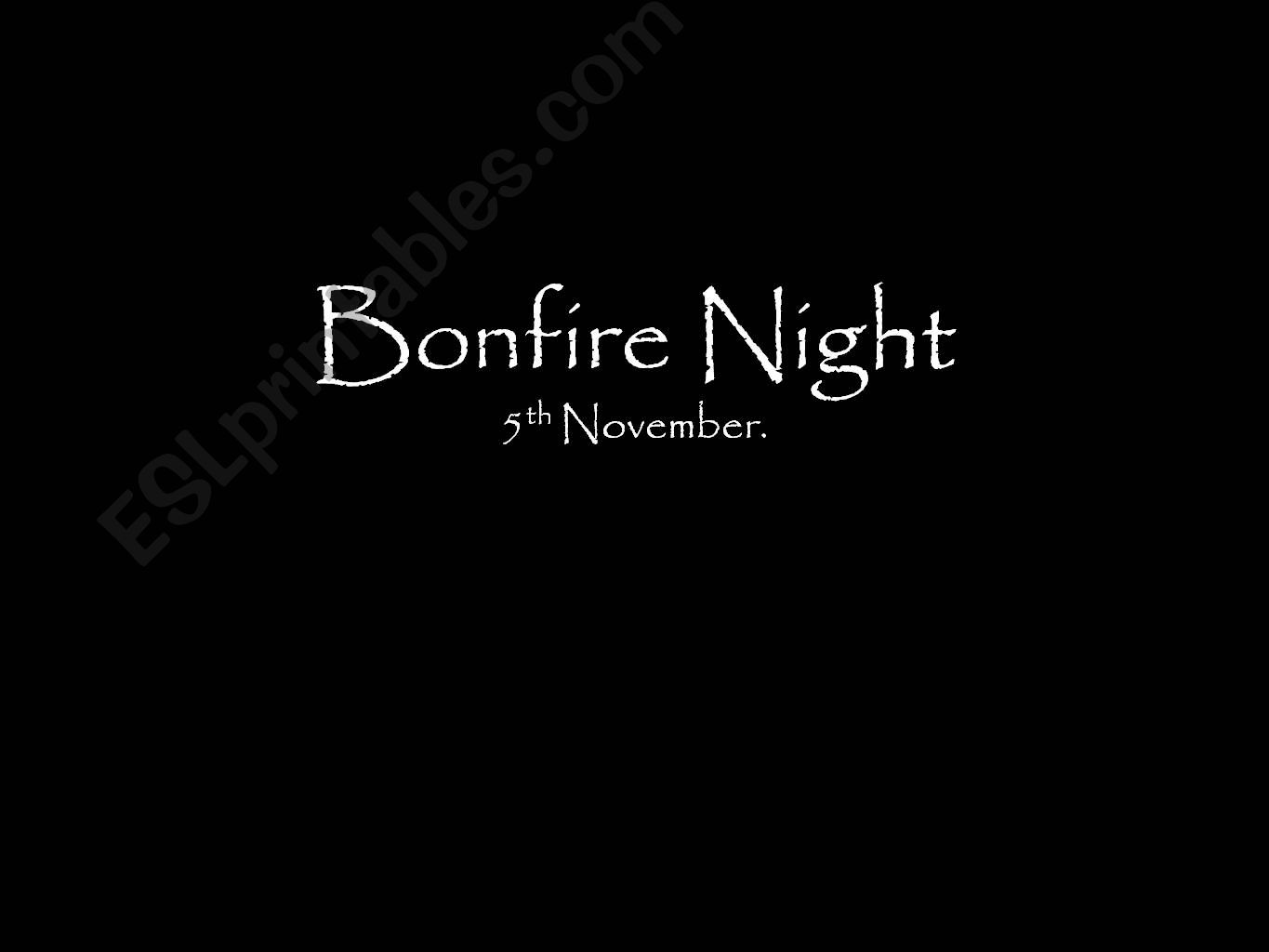 Bonfire Night, November 5th powerpoint